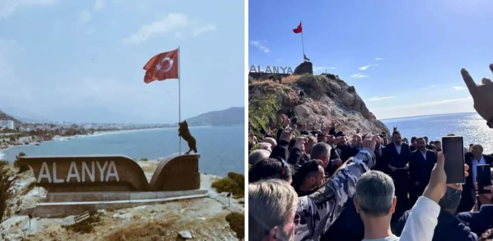 Alanya bayrak ve bozkurtuna sahip çıktı 