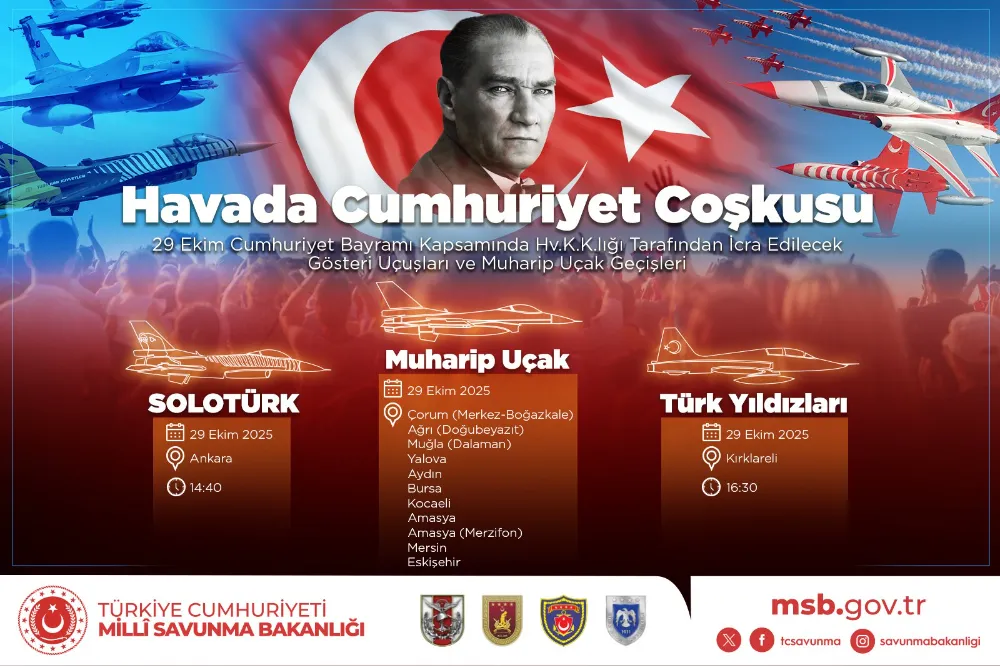 Havada Cumhuriyet coşkusu