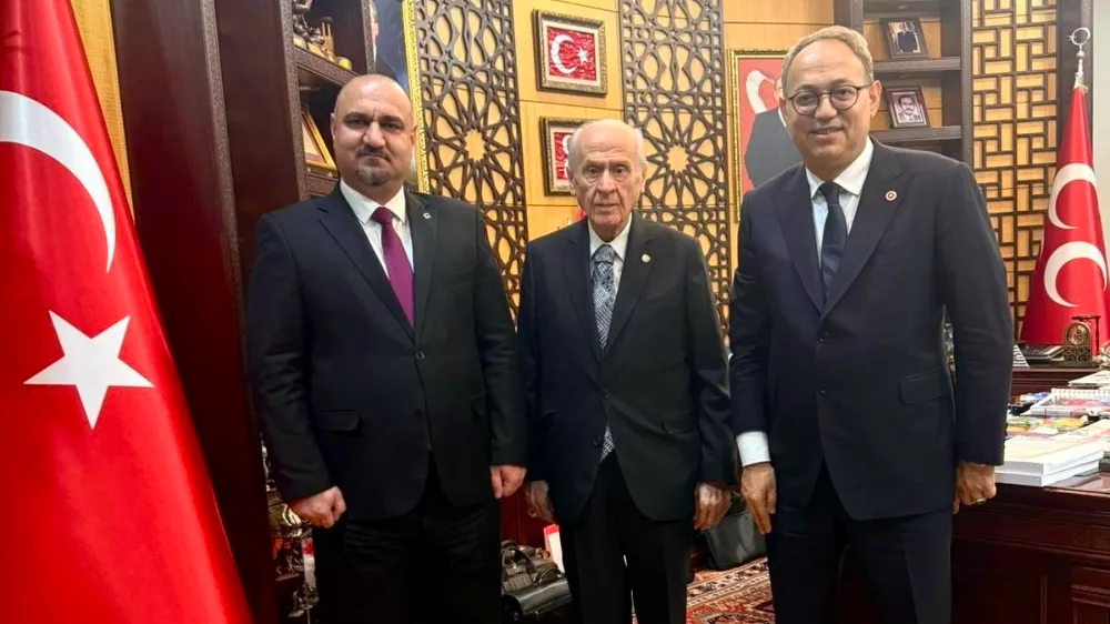 Devlet Bahçeli Türkmen Cephesi Lideri Mehmet Seman ile görüştü 